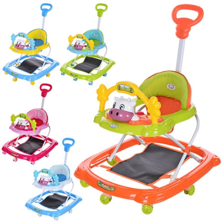 фото Детские ходунки 349B каталка 2в1 с родительской ручкой