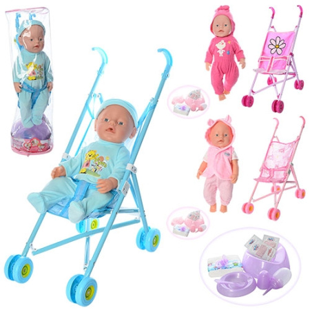 фото Интерактивный пупс с коляской RT07-02CDZ-ABC аксессуары