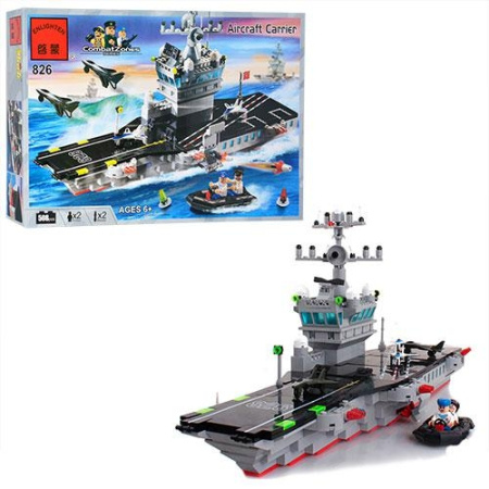 фото Детский конструктор BRICK 826 " Авианосец" (508 дет.)