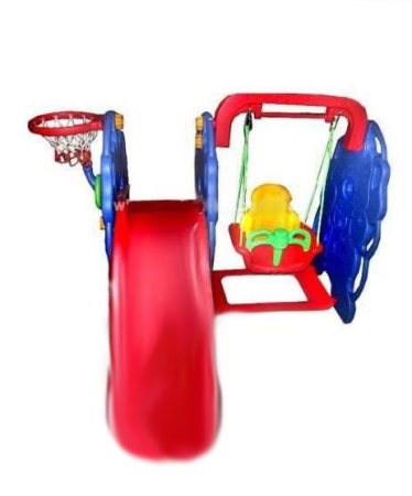 фото Детская горка Bambi М 0263 с баскетбольным кольцом и качелькой M 0263