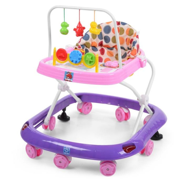 Детские ходунки Bambi M 0541C-5 с музыкой и светом (фиолетово-розовые)
