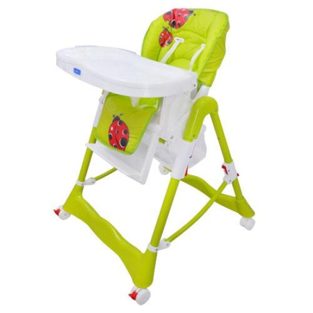 фото Стульчик для кормления RT-002L-5 на колесах с корзиной (салатовый)