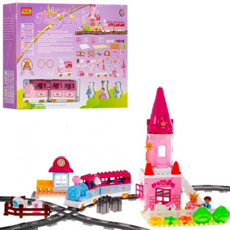 фото Конструктор для детей JIXIN M 0444 U/R железная дорога замок