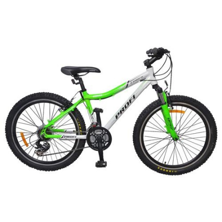 фото Велосипед Shimano Tourney 24 дюйма XM241A Profi (бело-салатовый)