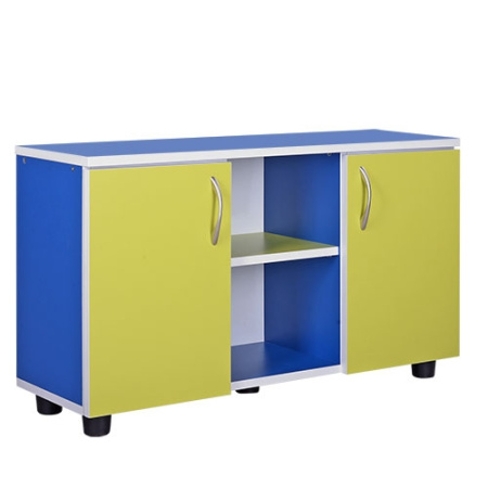 фото Тумбочка на ножках TS-5-4 ДСП (зелено-синяя)