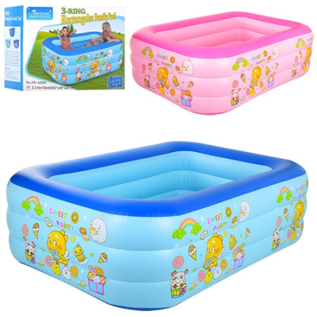 фото Надувной детский бассейн D25652 прямоугольный (210-150-65 см)