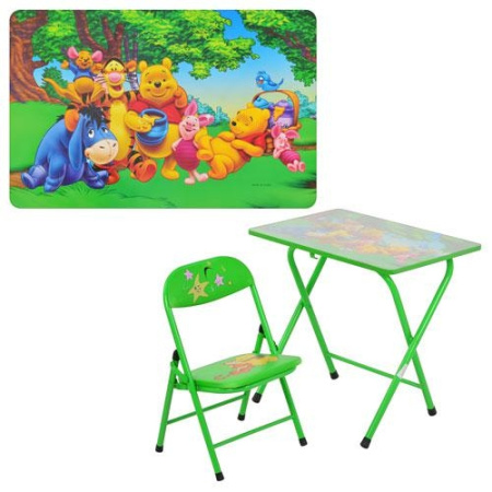 фото Складной детский столик и стульчик DT 18-13 Винни Пух (зеленый)