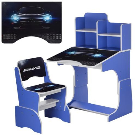 фото Парта для детей Mercedes AMG W 2071-61-5 растишка со стульчиком (синяя)