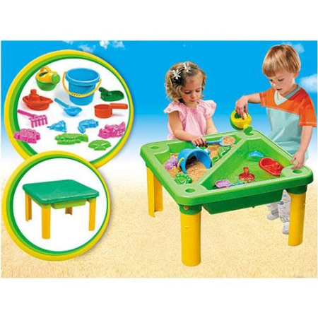 фото Детский столик песочница M 1870 с аксессуарами