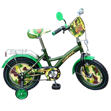 фото Детский двухколесный велосипед Prof1 Танк 14 РТ1433