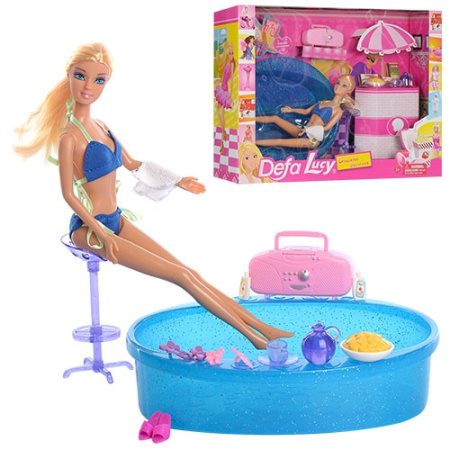 фото Кукла с бассейном DEFA 8208 и аксессуарами