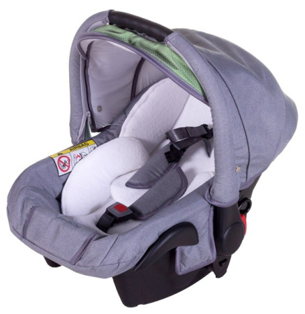 фото Автокресло Adamex Carlo Len Серый Лен-Зеленый Меланж 620779