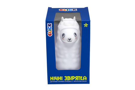 фото Детский ночник-игрушка Click "Hічні звірятка" Альпака 14 см