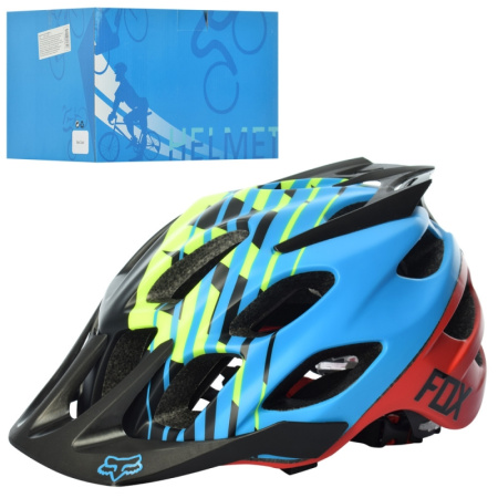 фото Велосипедный шлем FOX AS180070-17 размер L 20 отверстий (красно-сине-черный)