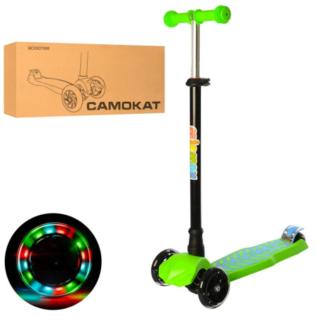 фото Самокат для детей JR 3-060-8-G MAXI три колеса (руль 80-89 см)