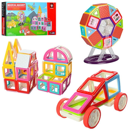 фото Детский магнитный конструктор 721 развивающий (256 деталей)