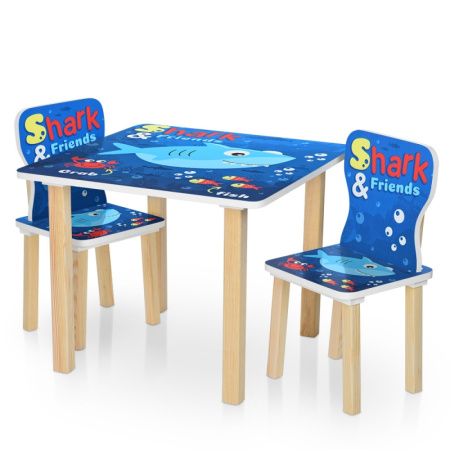 фото Детский деревянный столик 506-74 Shark со стульчиками