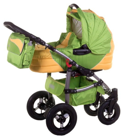 фото Коляска 3 в 1 (с автокреслом) Tako Warrior фисташковый - желтый 620487