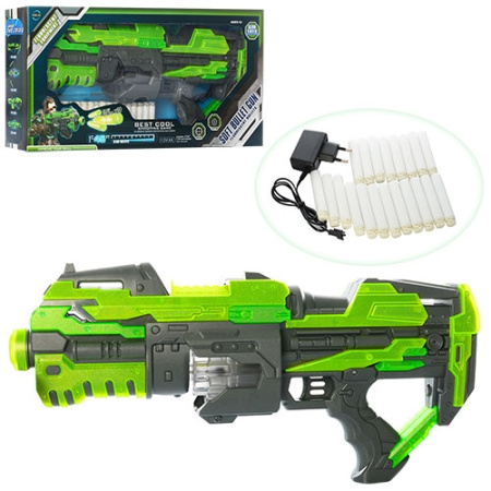 фото Космический бластер на аккумуляторе FJ553 пули-присоски свет звук (45 см)