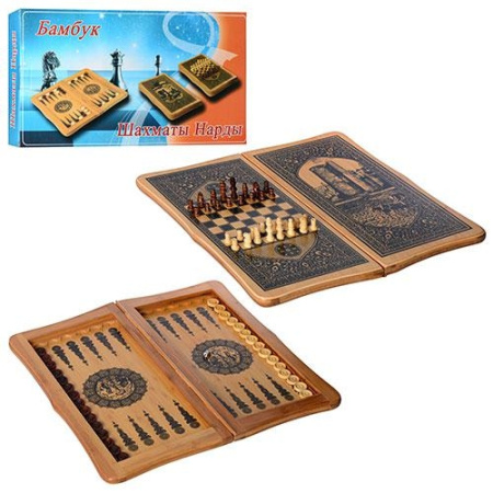 фото Деревянные шахматы нарды MK 0213