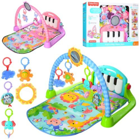 фото Развивающий коврик с пианино BMH48-49 дуга с подвесками и музыка
