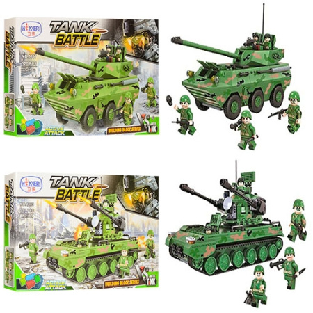 фото Военный конструктор для детей 1307-1309 танк (517 деталей)