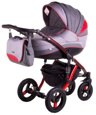 фото Коляска 2 в 1 Adamex Aspena Grand Prix Collection red-black 620261