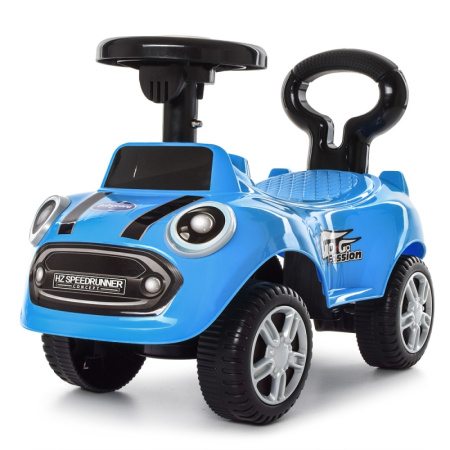 фото Детская машинка-каталка 616B-4 с рулем-пищалкой (синяя)