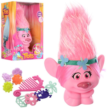 фото Голова тролля для причесок Trolls 868 заколочки расческа