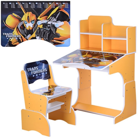 фото Парта со стульчиком для детей W 2071-42-2 трансформеры (оранжевый)