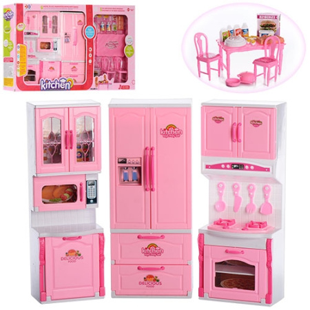 фото Детская кухонная мебель для куклы 6881-A с аксессуарами