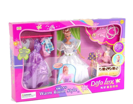 фото Кукла 21000 DEFA, с одеждой и ребенком