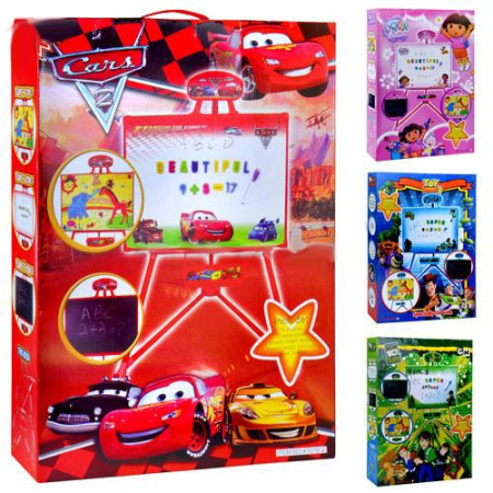 фото Детский обучающий мольберт KT 007 с героями мультфильмов