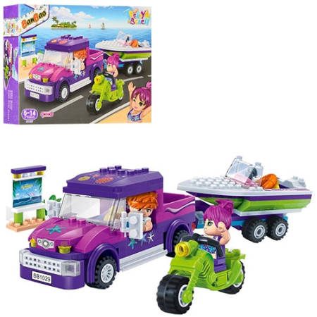 фото Детский конструктор BanBao 6127 машина катер мотоцикл (205 деталей)