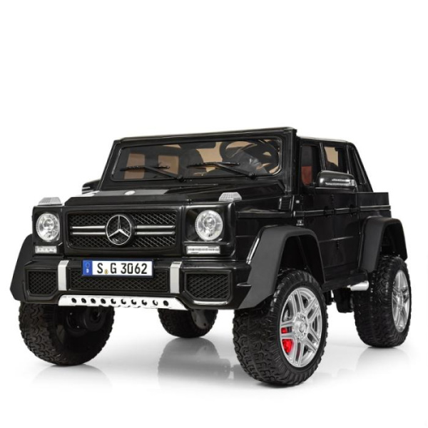 Детский полноприводный джип Mercedes Maybach M 4000EBLR-2 кожаное сиденье (черный)