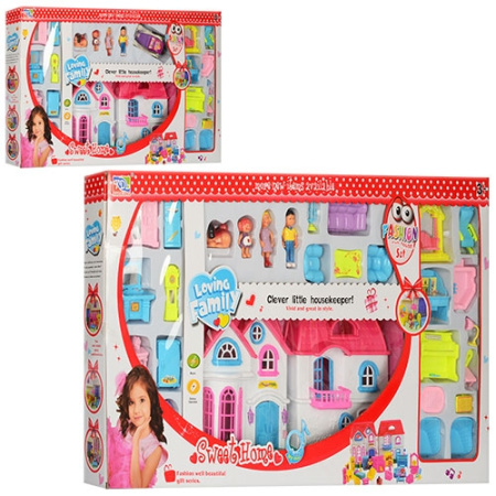 фото Игровой домик 3918-3918-1 Sweet Home с мебелью и фигурками