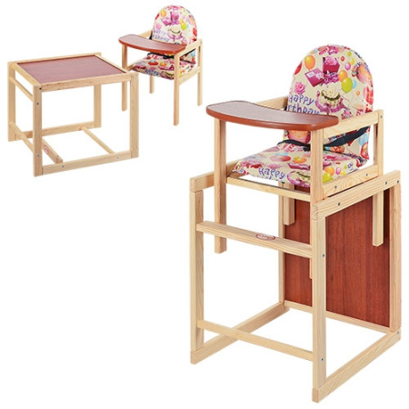 фото Стульчик для кормления Vivast М V-001-11 трансформер Happy Birthday