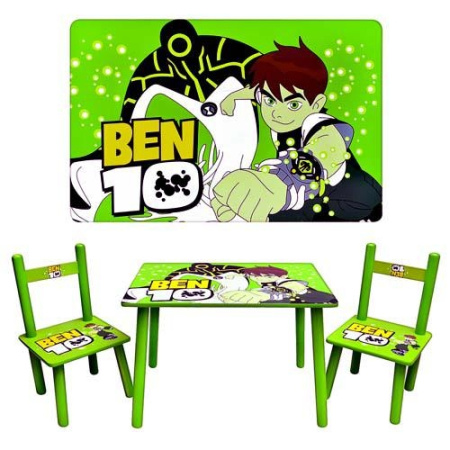 фото Детский столик «BEN 10» M 0489 с двумя стульчиками