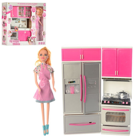 фото Кухня для куклы 7922-1-2 с посудой